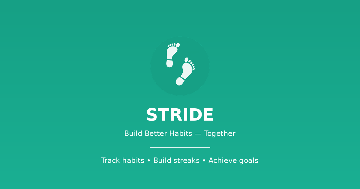 STRIDE — Build Better Habits